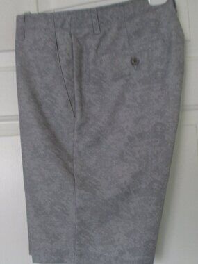Pebble Beach Mens Flat Front Mottled Gray Stretch Golf Short Pant NWOT- Size 32W